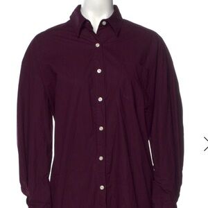The Frankie Shop Burgundy/Purple Button-Up Shirt